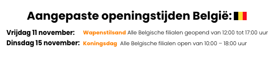 Openingstijden BE